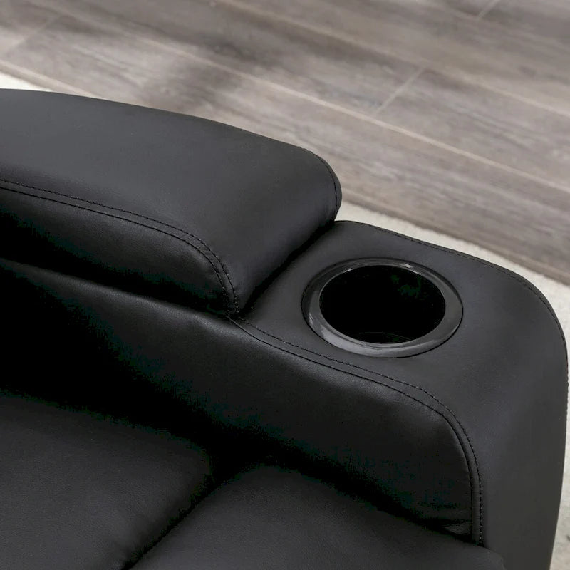 Manual Rocking Recliner Chair with Massage and Cup Holders