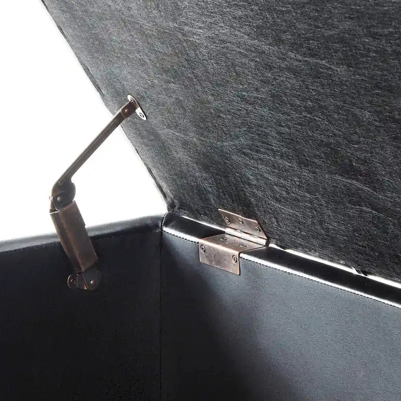 Upholstered Tufted Button Storage Bench with Spindle Wooden Legs