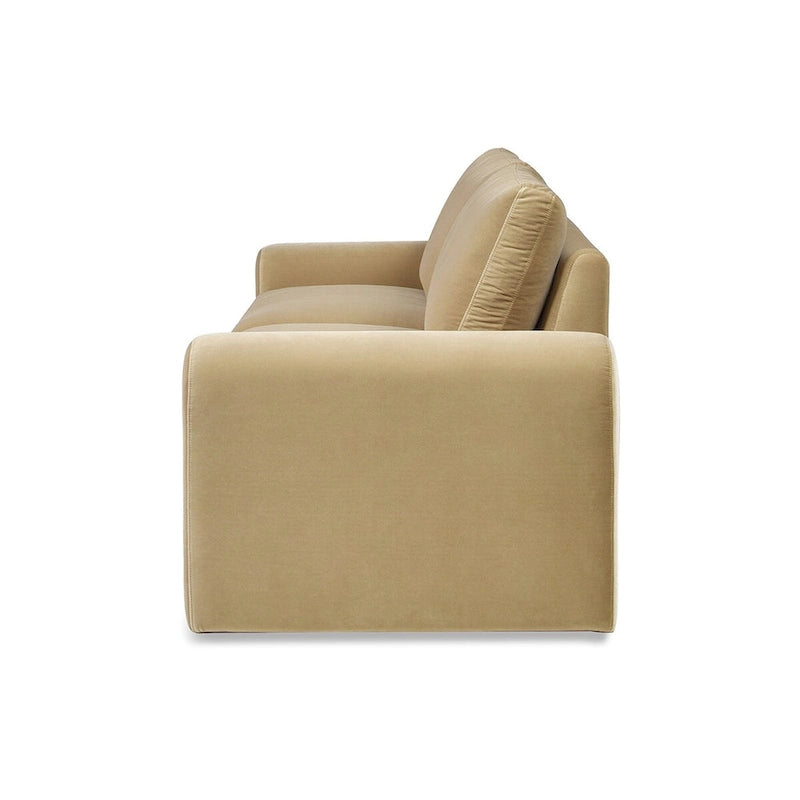 Mason 85 Velvet Pillow Back Curved Arm Sofa