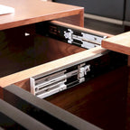 Mid-Century Modern Square Coffee Table Walnut Wood Finish Living Room Table