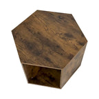 Hexagonal Small Coffee Table with Storage, Unique Modern Coffee Table for Living Room and Office, for Small Spaces