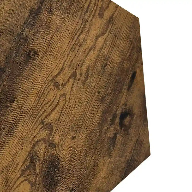 Hexagonal Small Coffee Table with Storage, Unique Modern Coffee Table for Living Room and Office, for Small Spaces