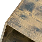 Hexagonal Small Coffee Table with Storage, Unique Modern Coffee Table for Living Room and Office, for Small Spaces