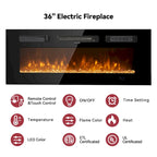 Wall Mounted Fireplace Entertainment Center with 36 Electric Fireplace