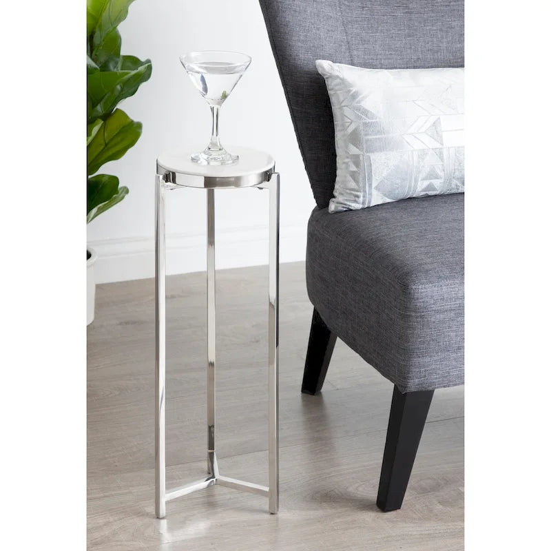 Kate and Laurel Aguilar Glam Drink Table - 9x9x23