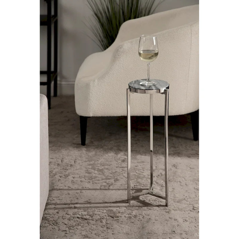 Kate and Laurel Aguilar Glam Drink Table - 9x9x23