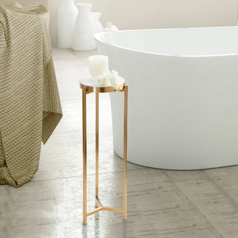 Kate and Laurel Aguilar Glam Drink Table - 9x9x23