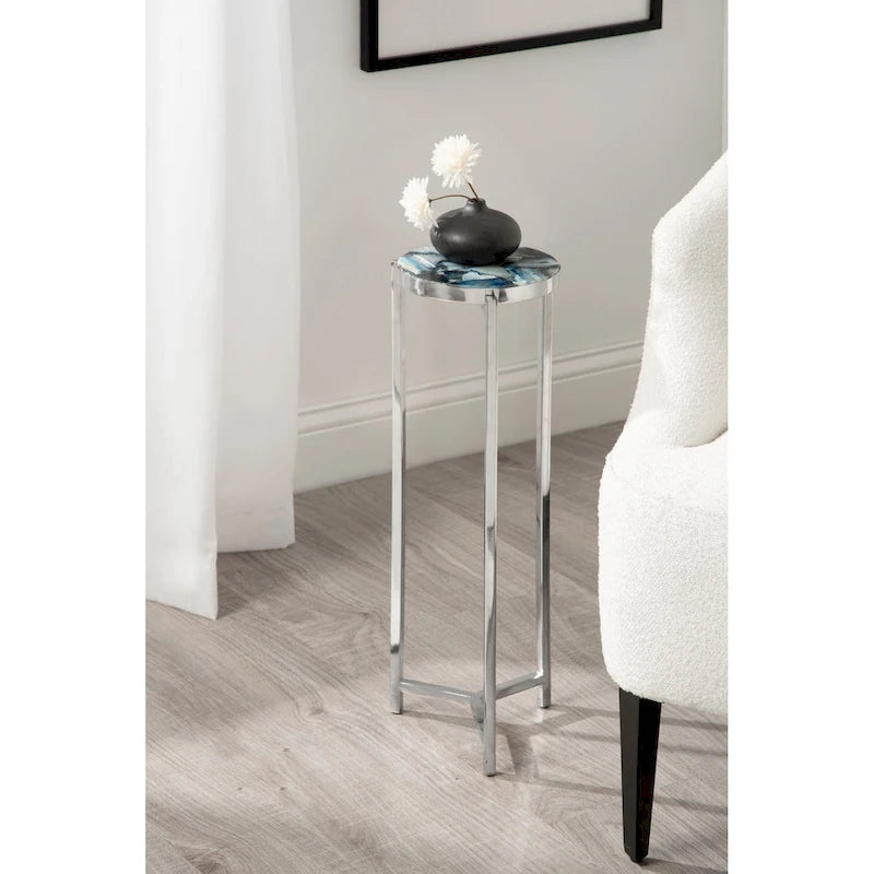 Kate and Laurel Aguilar Glam Drink Table - 9x9x23