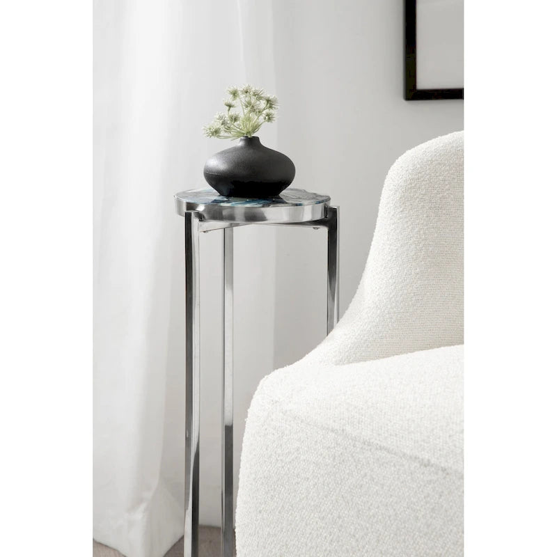 Kate and Laurel Aguilar Glam Drink Table - 9x9x23