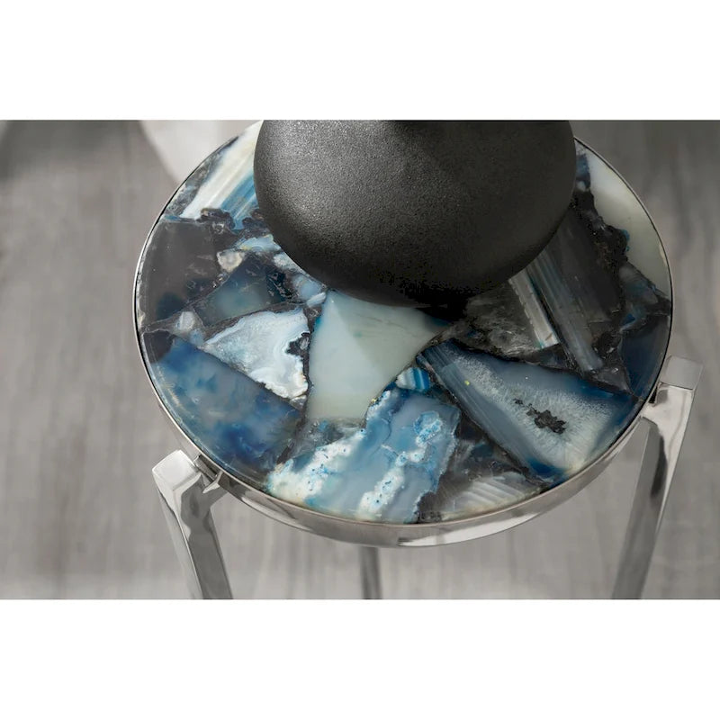 Kate and Laurel Aguilar Glam Drink Table - 9x9x23