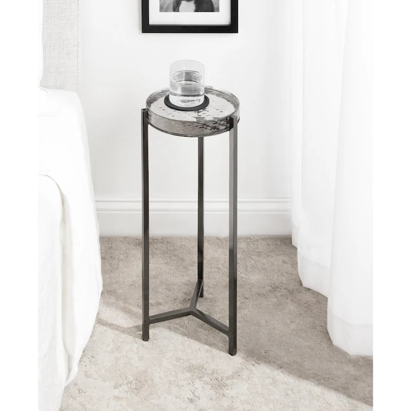 Kate and Laurel Aguilar Glam Drink Table - 9x9x23