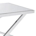 Starrla Glam Chrome Glass Top 2-Piece Coffee Table Set by Furniture of America