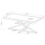 Starrla Glam Chrome Glass Top 2-Piece Coffee Table Set by Furniture of America