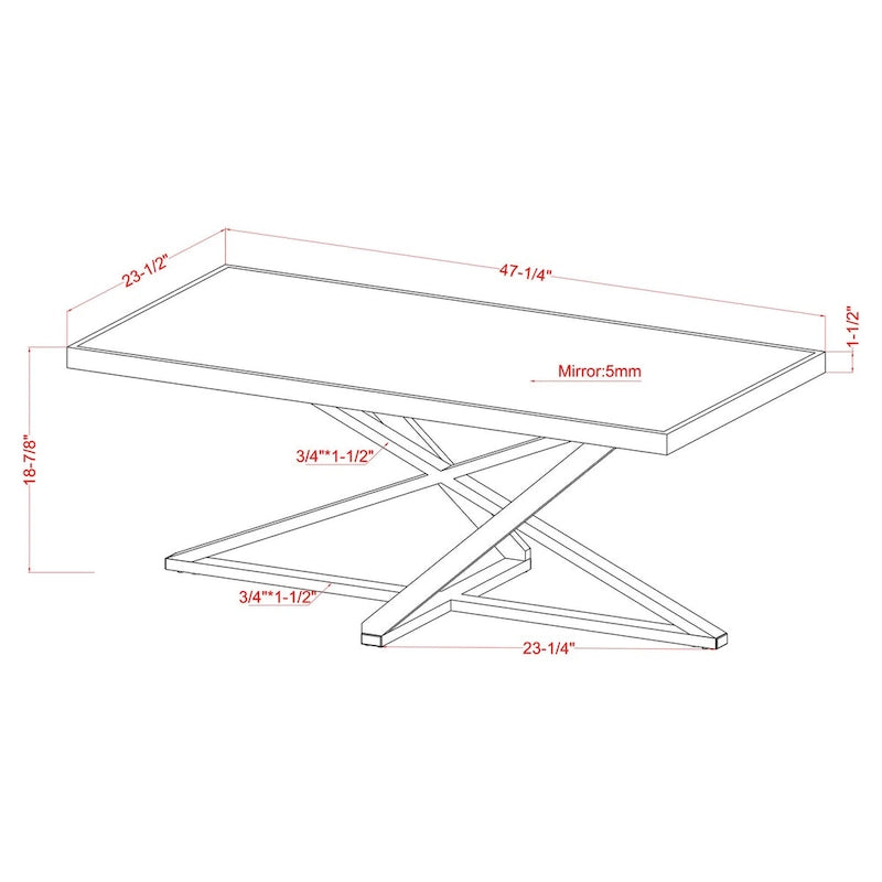 Starrla Glam Chrome Glass Top 2-Piece Coffee Table Set by Furniture of America