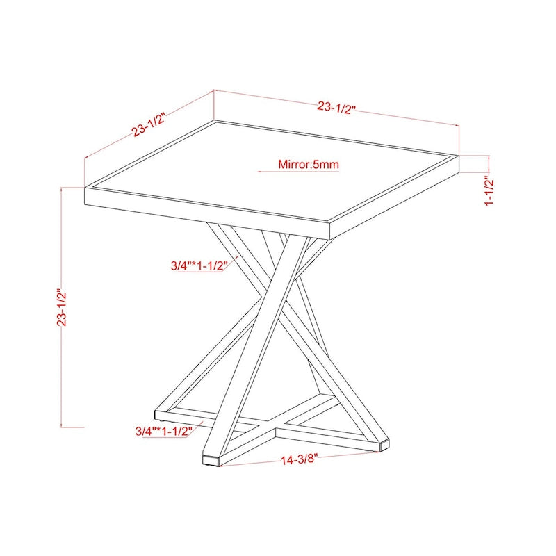 Starrla Glam Chrome Glass Top 2-Piece Coffee Table Set by Furniture of America