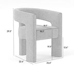 SEYNAR Modern Glam Velvet Upholstered Dining Chair, Open-Back Accent Chair