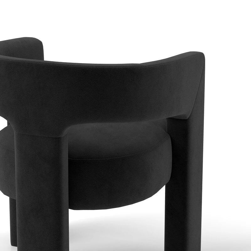 SEYNAR Modern Glam Velvet Upholstered Dining Chair, Open-Back Accent Chair