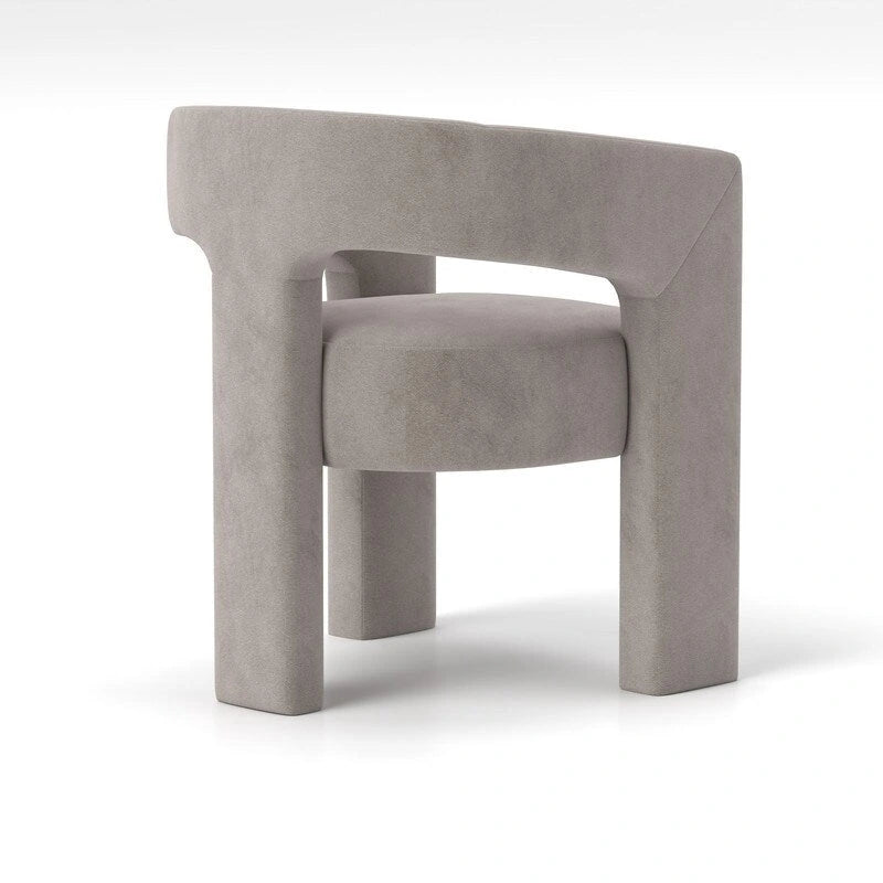 SEYNAR Modern Glam Velvet Upholstered Dining Chair, Open-Back Accent Chair