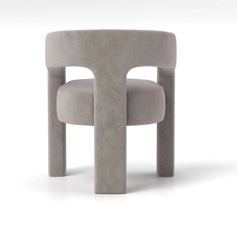 SEYNAR Modern Glam Velvet Upholstered Dining Chair, Open-Back Accent Chair