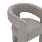 SEYNAR Modern Glam Velvet Upholstered Dining Chair, Open-Back Accent Chair