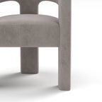 SEYNAR Modern Glam Velvet Upholstered Dining Chair, Open-Back Accent Chair