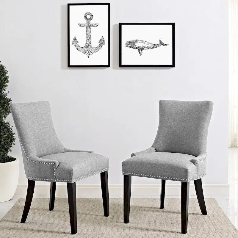 Porch & Den Helen Fabric Upholstered Dining Chair (Single Chair)