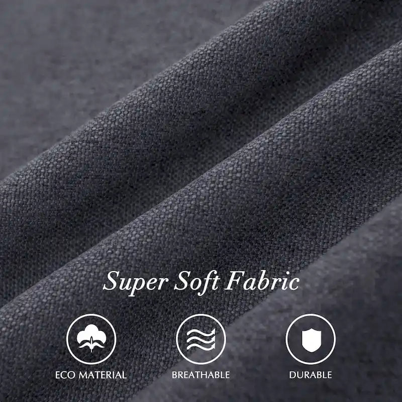 Subrtex Linen Parsons Upholstered Button Dining Chair (2-Pack)