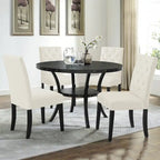Subrtex Linen Parsons Upholstered Button Dining Chair (2-Pack)