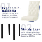 Subrtex Linen Parsons Upholstered Button Dining Chair (2-Pack)