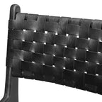 Poly and Bark Banda Teak & Leather Dining Chair - Solid Teak Wood Frame