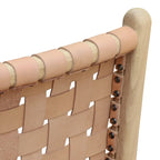 Poly and Bark Banda Teak & Leather Dining Chair - Solid Teak Wood Frame