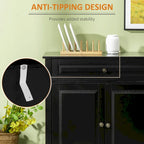 Sideboard Buffet Cabinet, Modern Kitchen Cabinet with 2 Drawers and Adjustable Shelves, Coffee Bar Cabinet