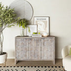Accent Cabinet 3 Door Wooden Sideboard Buffet Server Cabinet