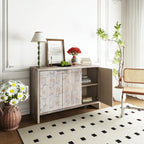 Accent Cabinet 3 Door Wooden Sideboard Buffet Server Cabinet