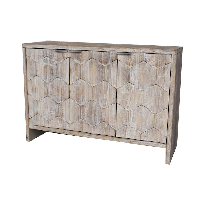 Accent Cabinet 3 Door Wooden Sideboard Buffet Server Cabinet