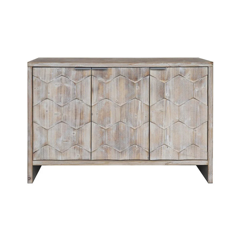 Accent Cabinet 3 Door Wooden Sideboard Buffet Server Cabinet