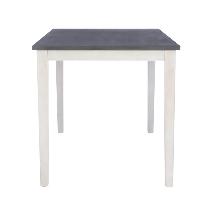 Mckee White Acacia Wood Counter Height Dining Table
