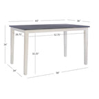 Mckee White Acacia Wood Counter Height Dining Table