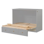 Nestfair Full Size Murphy Bed with Large Drawers