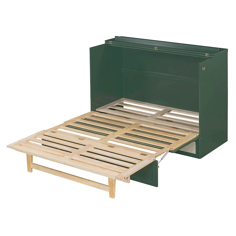 Nestfair Full Size Murphy Bed with Large Drawers