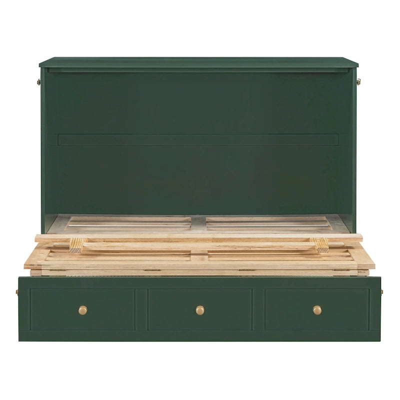 Nestfair Full Size Murphy Bed with Large Drawers