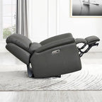 Hydeline Erindale Zero Gravity Power Recline and Headrest Top Grain Leather Sofa