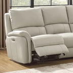 Hydeline Erindale Zero Gravity Power Recline and Headrest Top Grain Leather Sofa