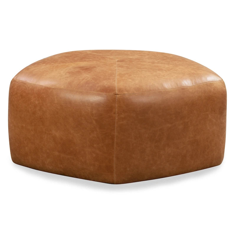 Poly & Bark Porto Ottoman - Full Grain Genuine Italian Leather