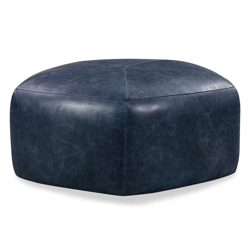 Poly & Bark Porto Ottoman - Full Grain Genuine Italian Leather
