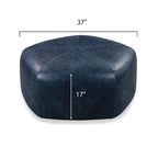 Poly & Bark Porto Ottoman - Full Grain Genuine Italian Leather