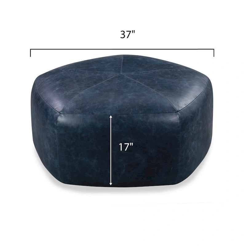 Poly & Bark Porto Ottoman - Full Grain Genuine Italian Leather