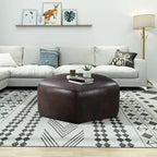 Poly & Bark Porto Ottoman - Full Grain Genuine Italian Leather