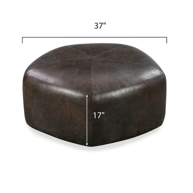 Poly & Bark Porto Ottoman - Full Grain Genuine Italian Leather