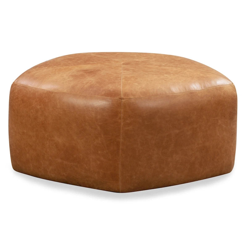 Poly & Bark Porto Ottoman - Full Grain Genuine Italian Leather